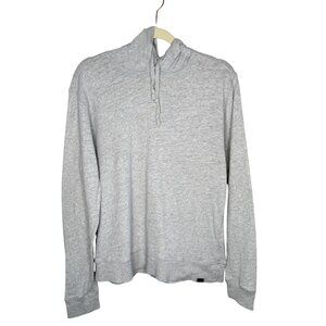 Faherty Gray Organic Cotton Lightweight Hoodie, M